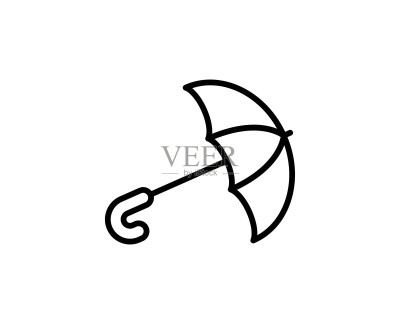 雨伞线条图标图标素材