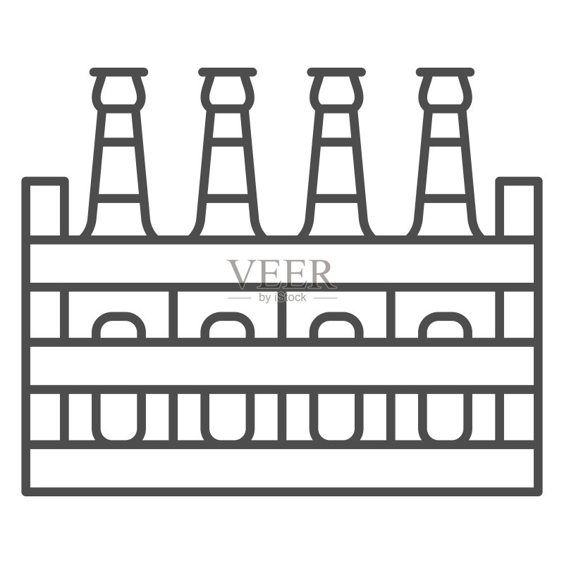 啤酒箱细线图标图标素材