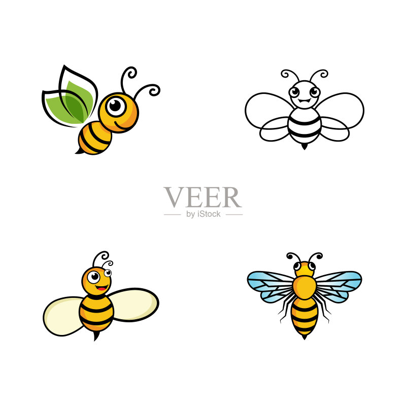 蜜蜂图标设计模板图标素材