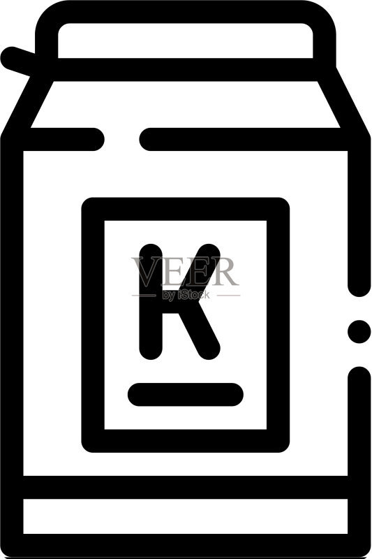 酸牛奶罐图标轮廓图标素材