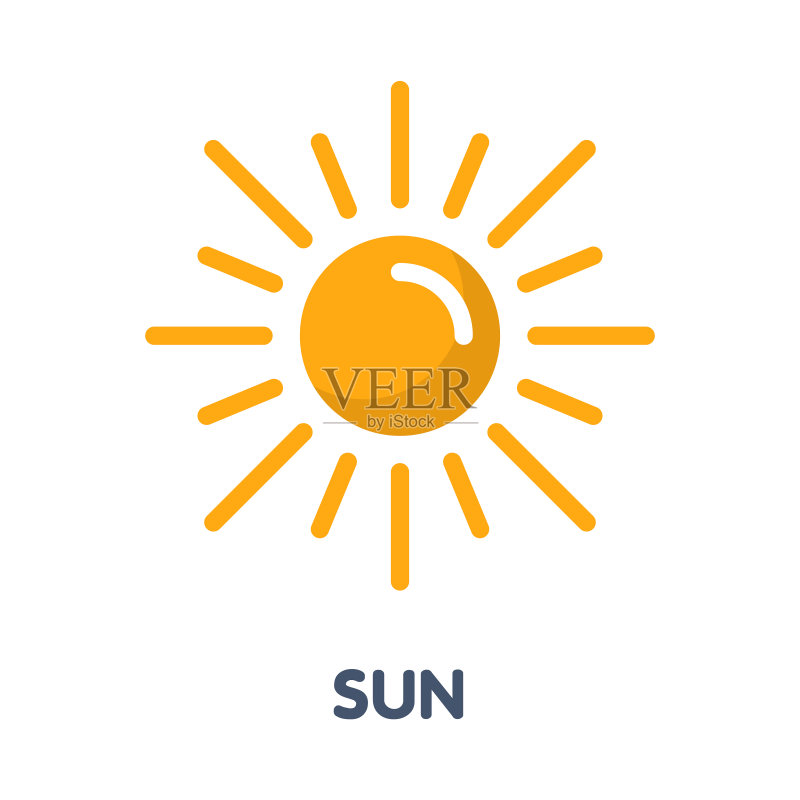 太阳扁平图标设计图标素材