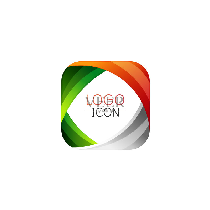 商业时尚几何方形Logo设计图标素材