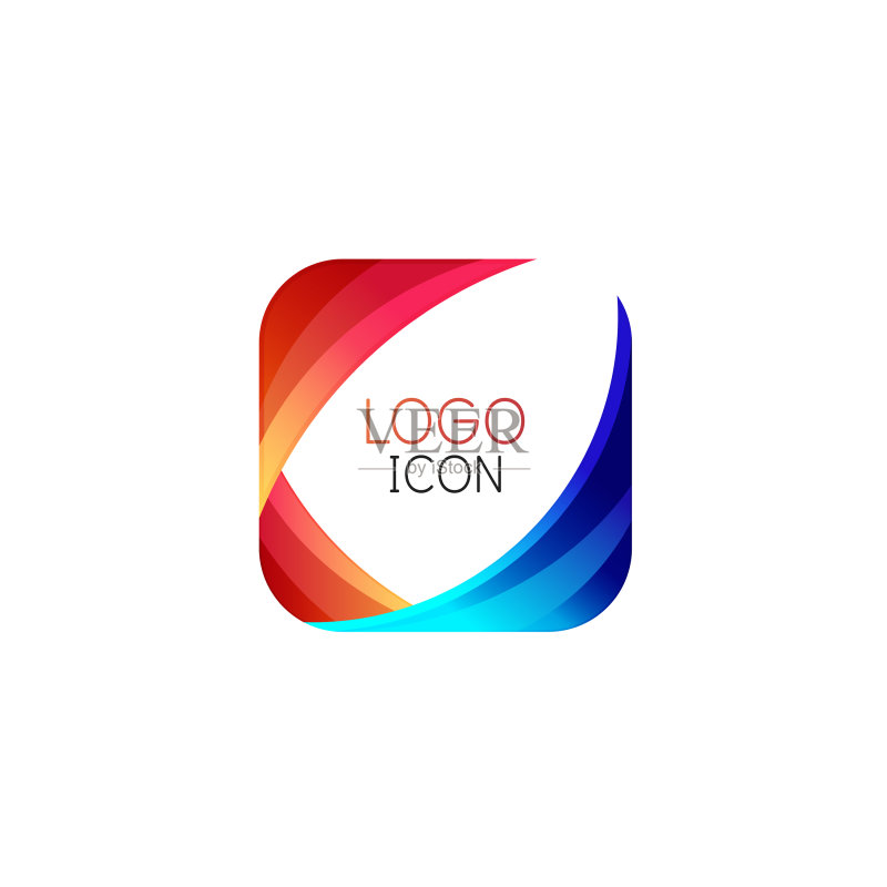 商业时尚几何方形Logo设计图标素材