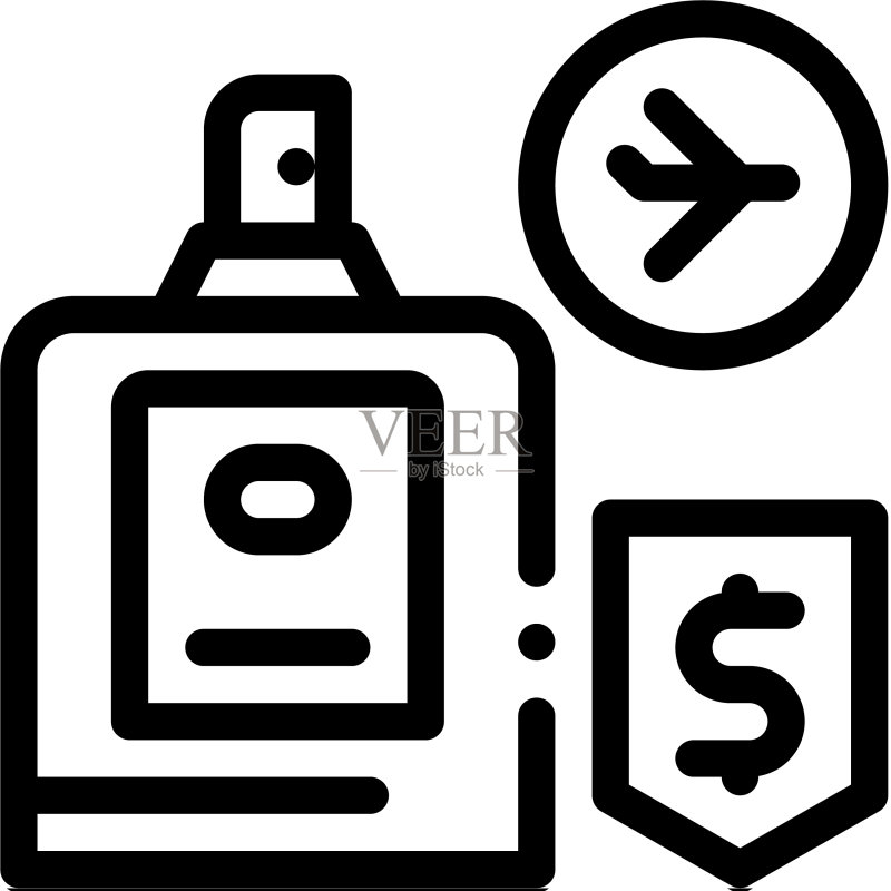 免税图标轮廓化妆品图标素材