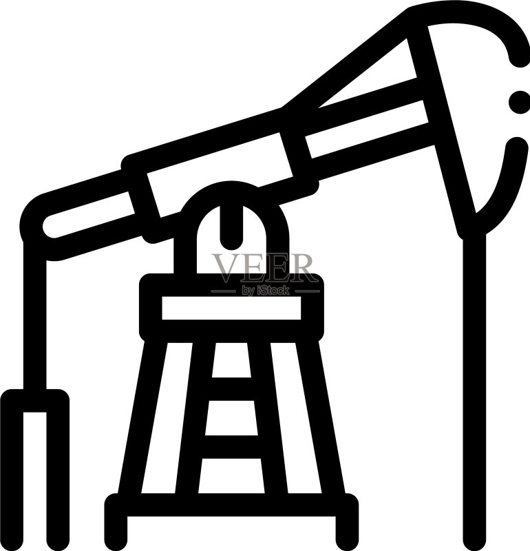 塔式气泵线框图标图标素材
