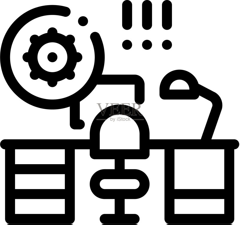 工作室中有害细菌图标图标素材