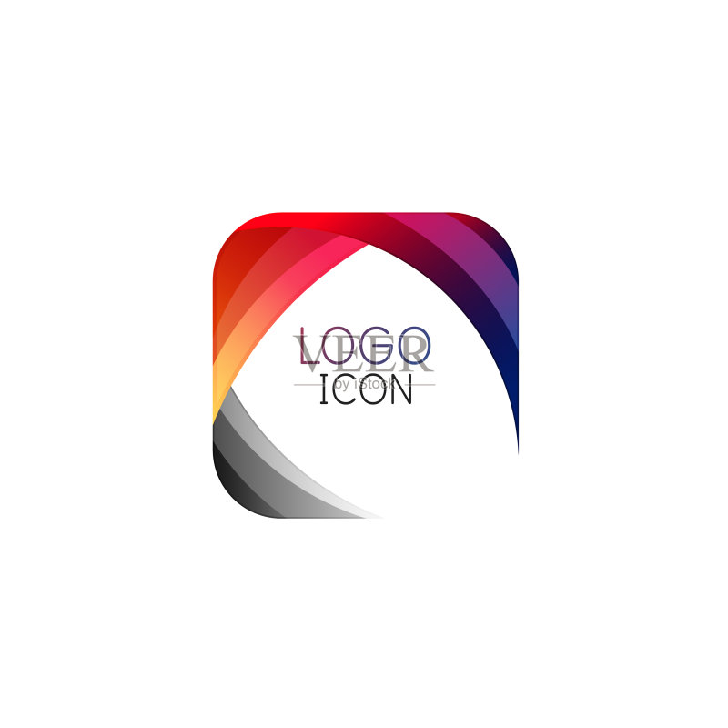 商业时尚几何方形Logo设计图标素材