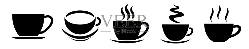 咖啡杯图标标志合集矢量素材图标素材