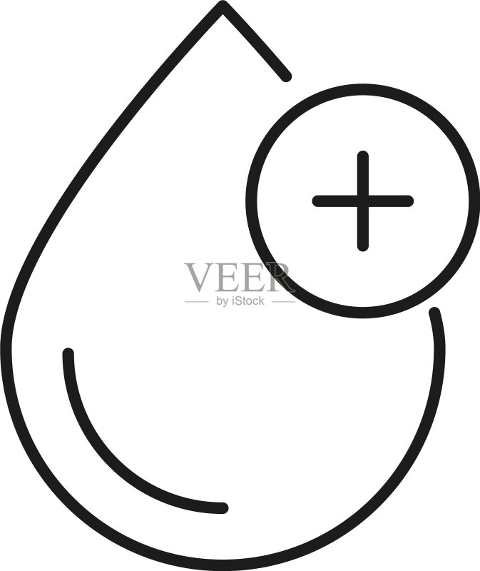 带十字线的滴水图标设计图标素材