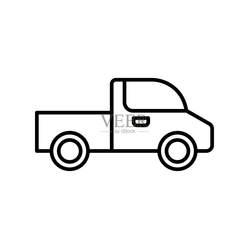 卡车、轿车、皮卡车、车辆、运输图标矢量图图标素材