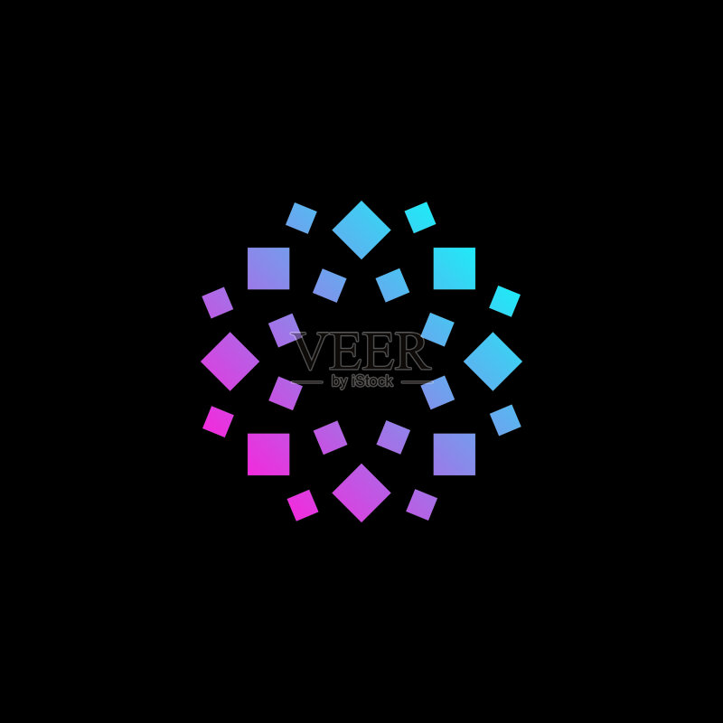 几何花卉图案logo图标素材