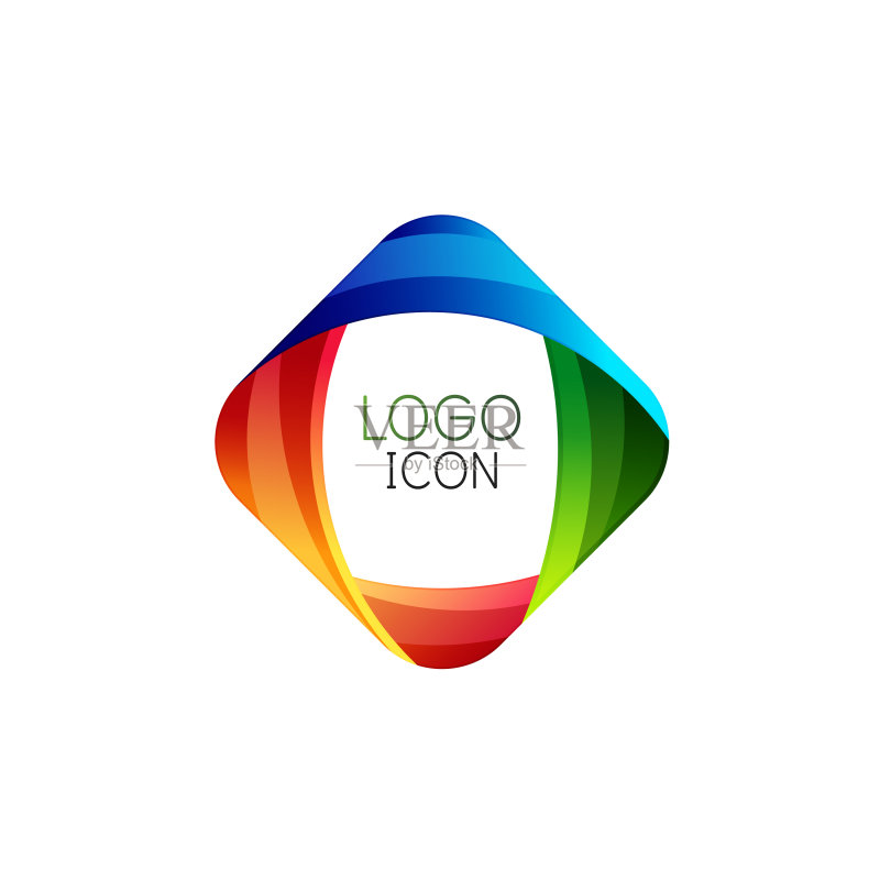 商业时尚几何方形Logo设计图标素材