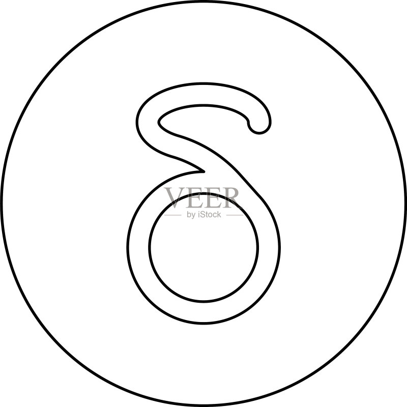 希腊字母delta小写字体图标素材