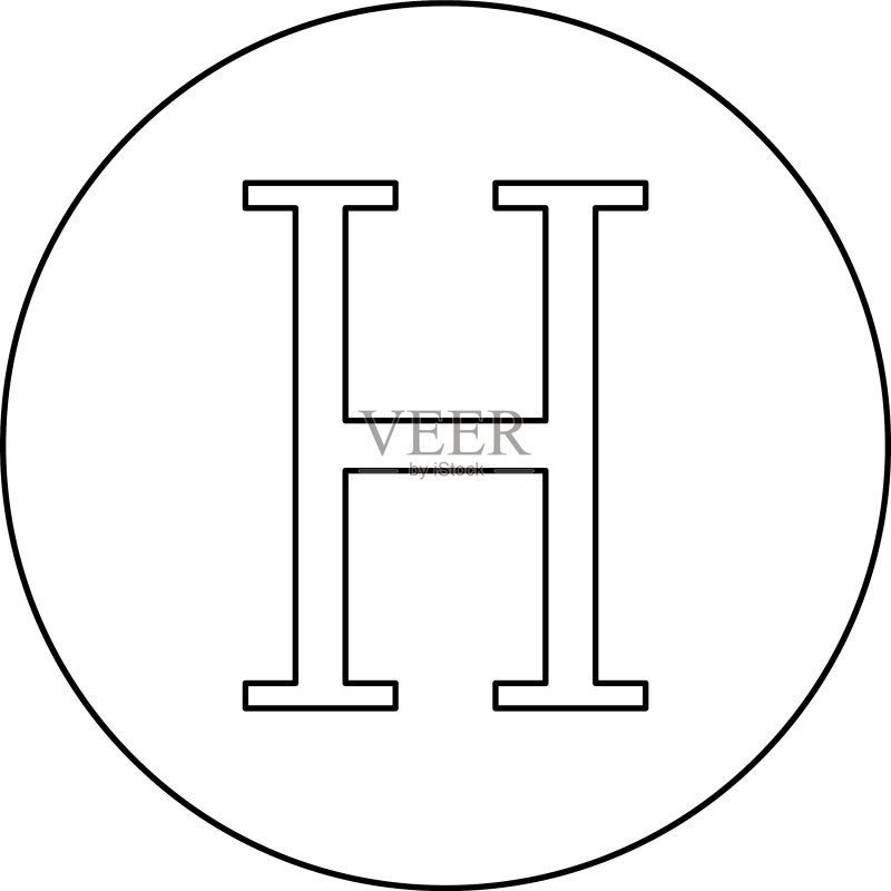 希腊字母ETA大写字体图标素材