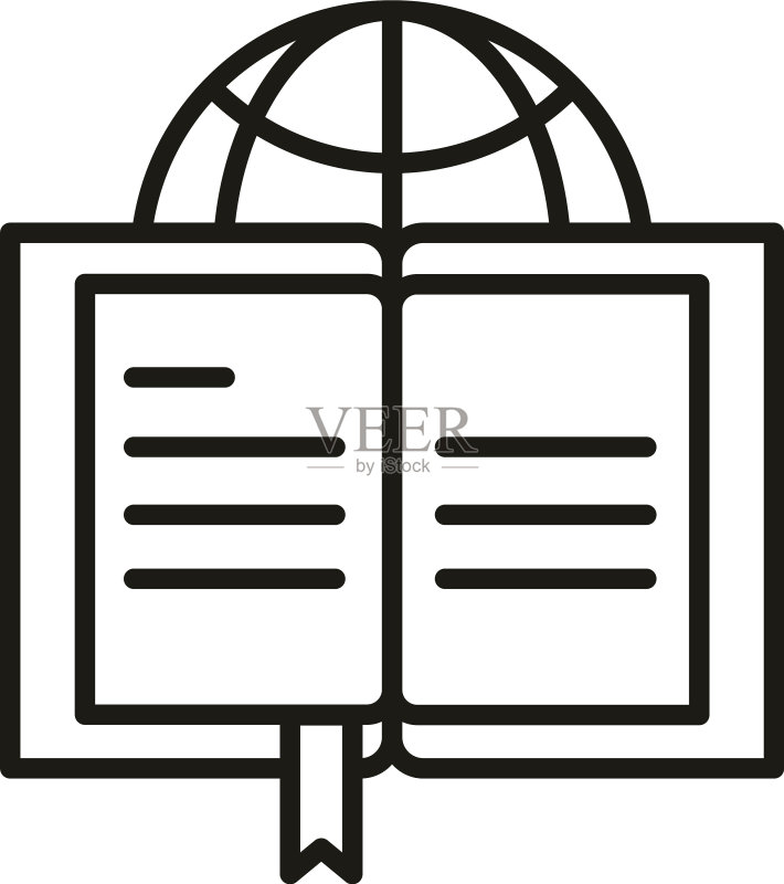 打开的书本,世界在线教育与发展图标素材