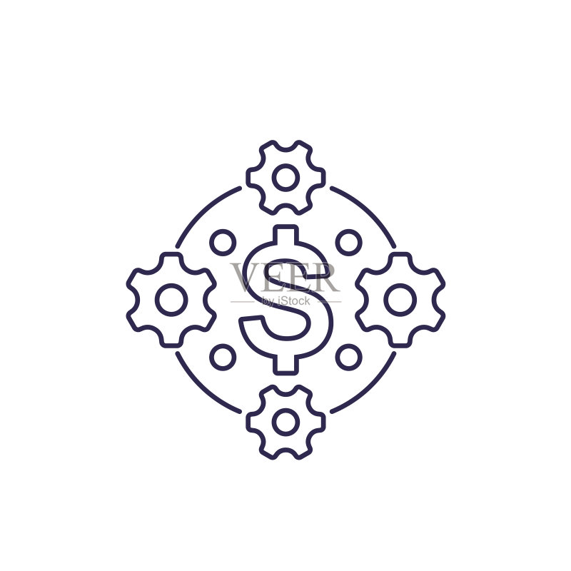 成本优化效率线性图标图标素材