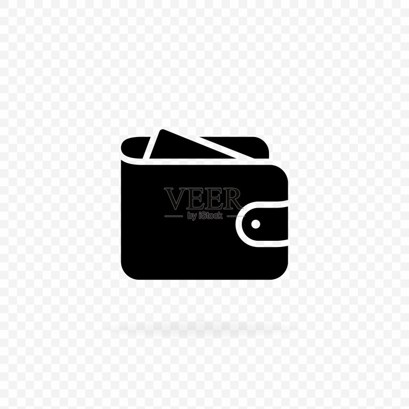 黑色钱包图标:金融商务矢量素材图标素材