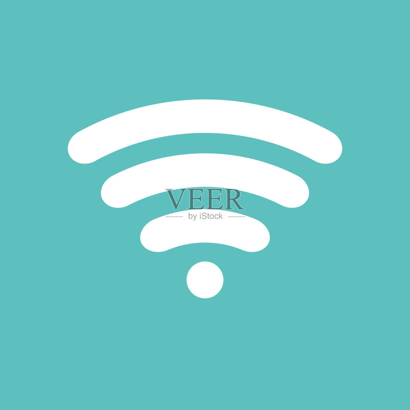 WiFi信号图标。矢量图图标素材