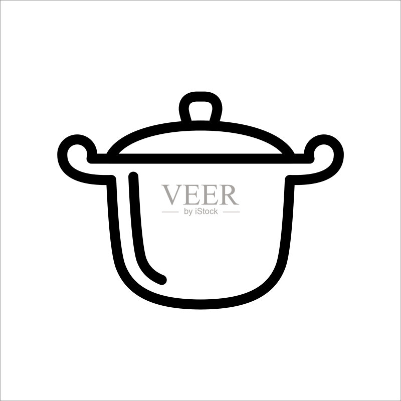 烹饪煎锅、蒸锅图标矢量设计图标素材