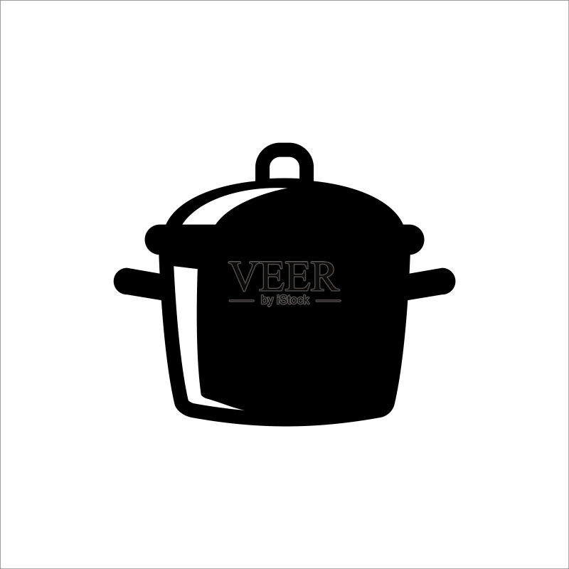 烹饪煎锅、蒸锅图标矢量设计图标素材