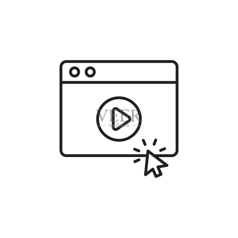 矢量视频课程图标,标志设计图标素材