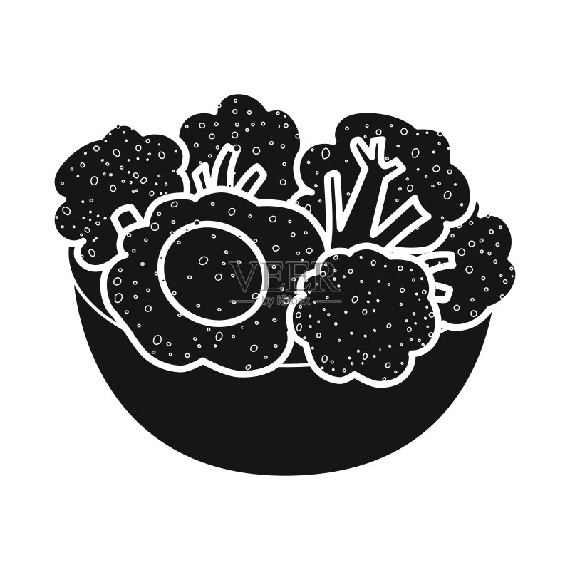 碗和西兰花标志素材图标素材