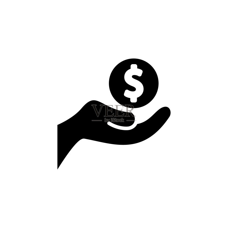 金钱与手图标Logo设计图标素材