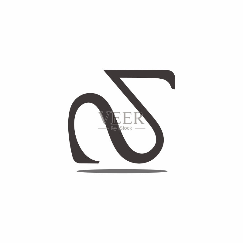 字母S简约曲线设计符号标志图标素材