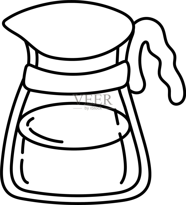 茶壶咖啡饮品线条风格图标图标素材
