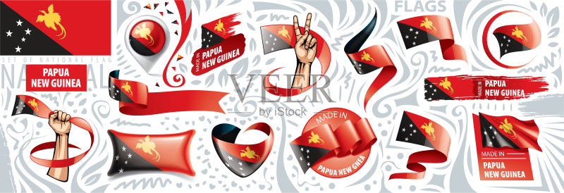巴布亚新几内亚国旗图标素材
