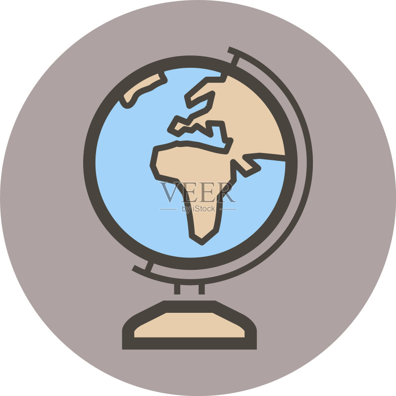 学校地球仪图标素材