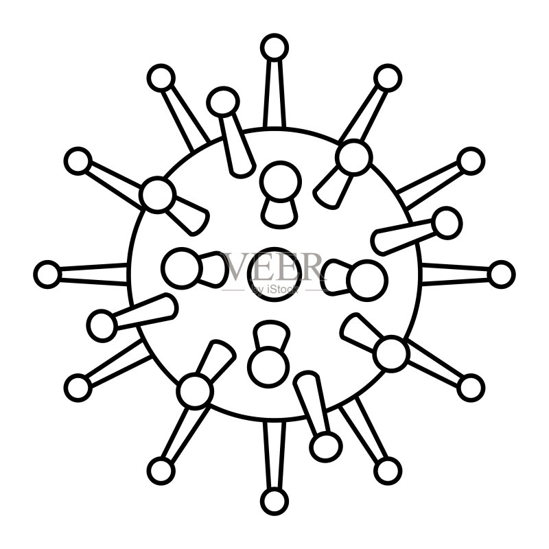 轮廓冠状病毒图标图标素材