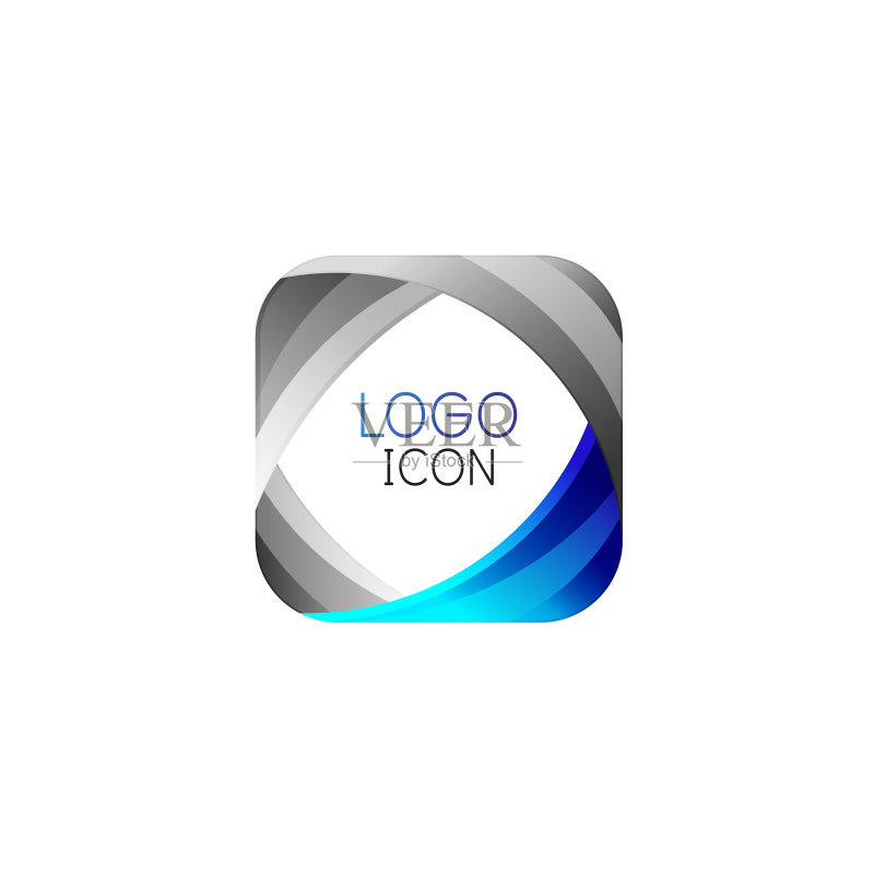 商业时尚几何方形Logo设计图标素材