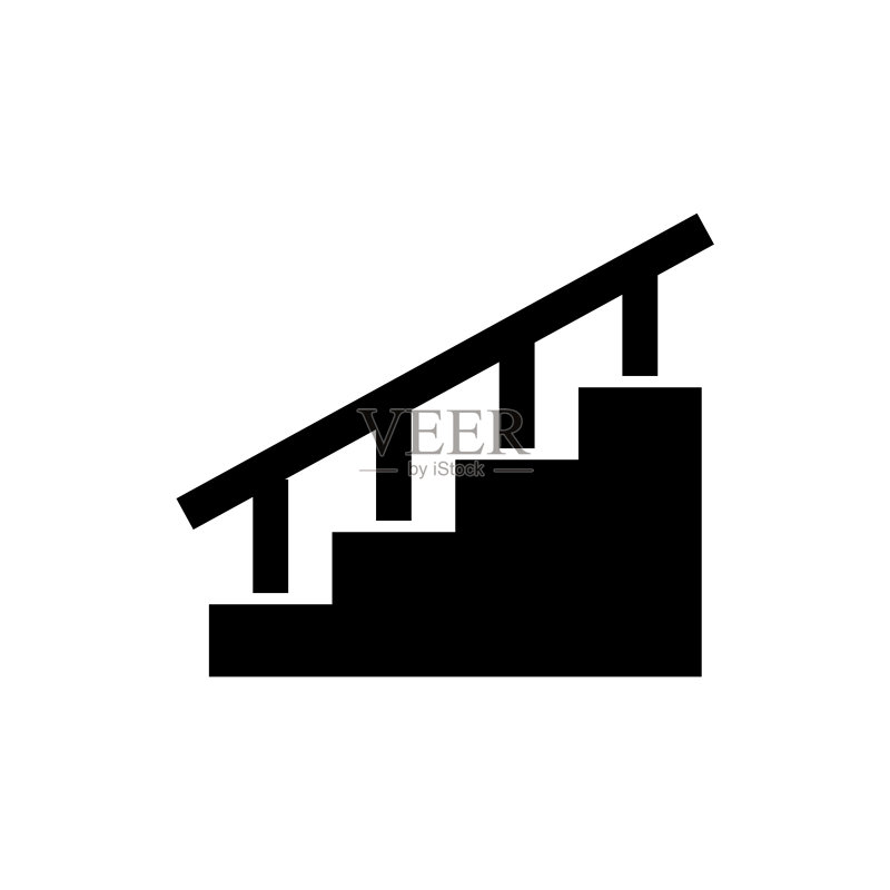 楼梯图标,白色背景上的logo图标素材