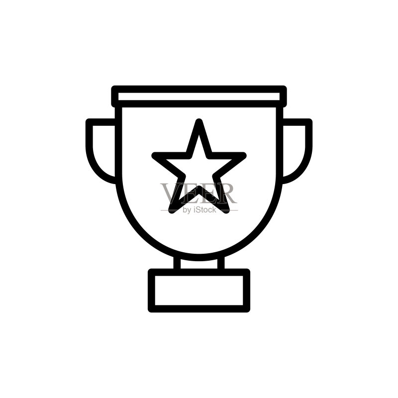 奖杯图标轮廓图标素材