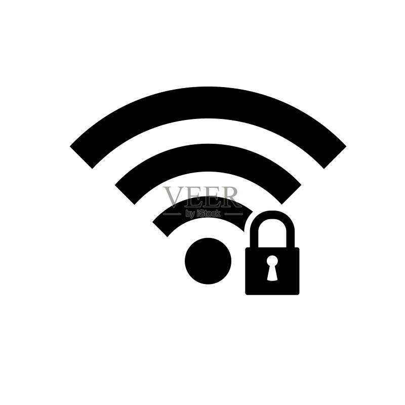 WIFI图标WIFI锁定标志图标素材