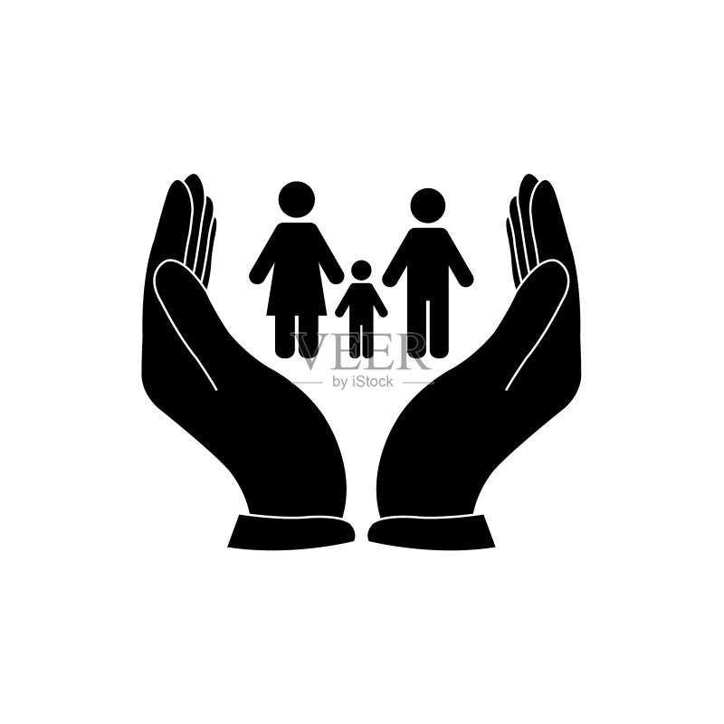 家庭图标,手持家庭关怀图标图标素材