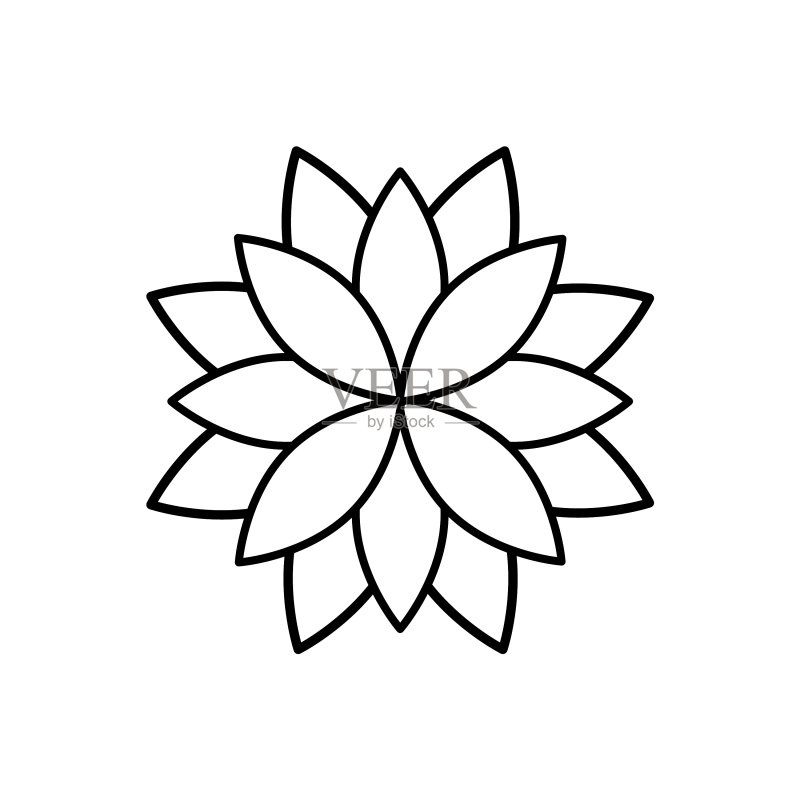 莲花图标Spa图标图标素材