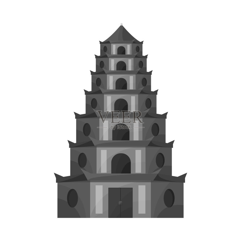 塔楼和越南logo组合图标素材