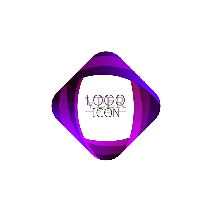 商业时尚几何方形Logo设计图标素材