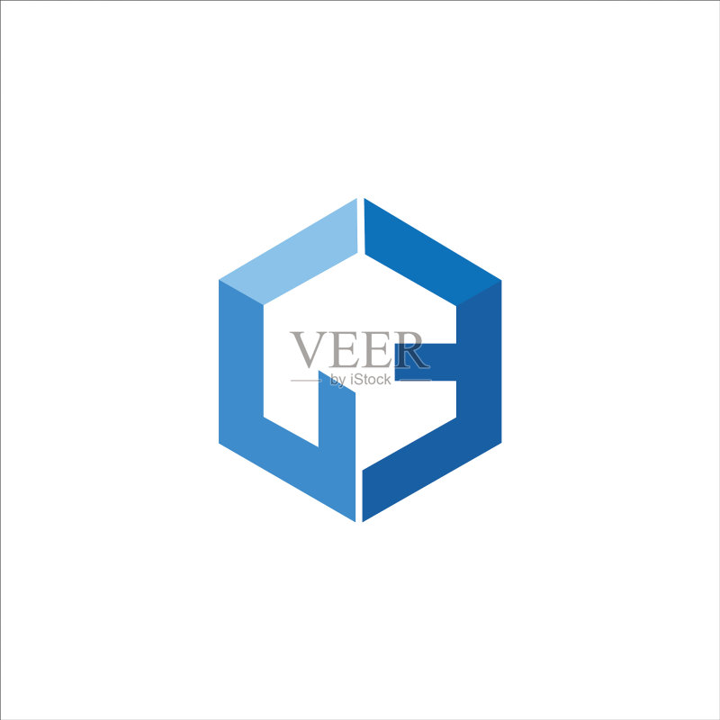 字母GE或EG标志设计模板图标素材