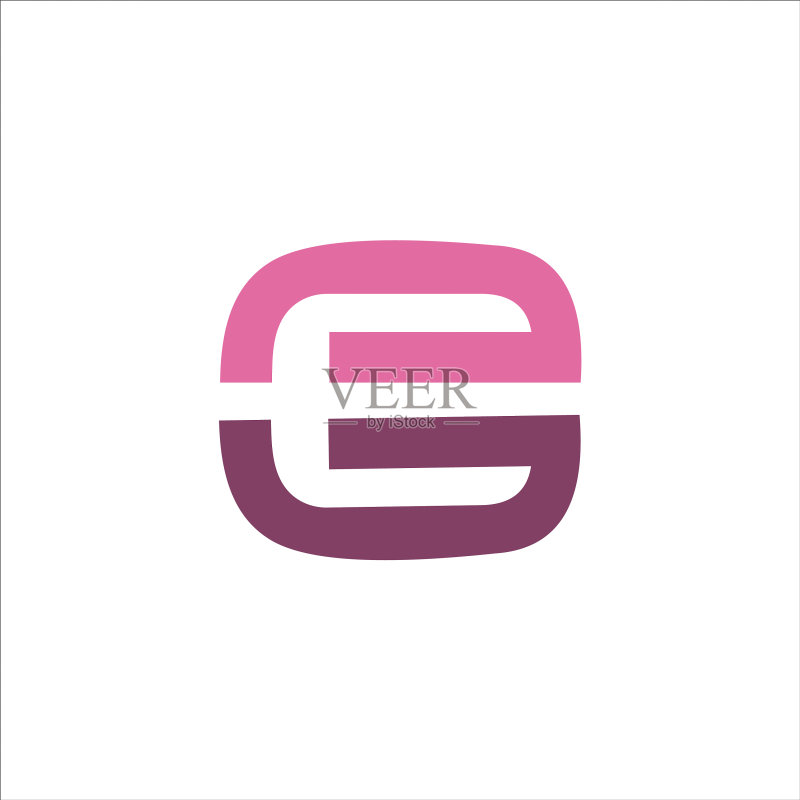 字母GE或EG标志设计模板图标素材