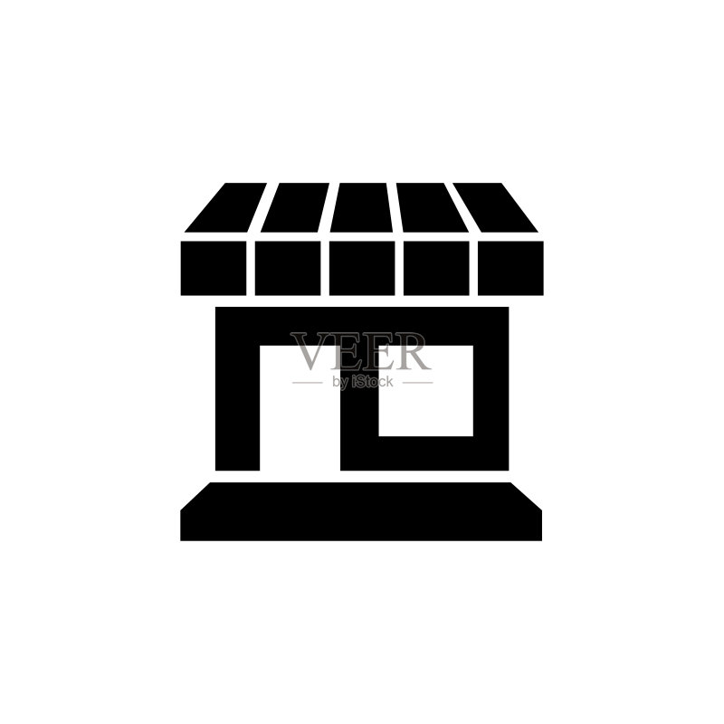 商店图标字形风格设计图标素材