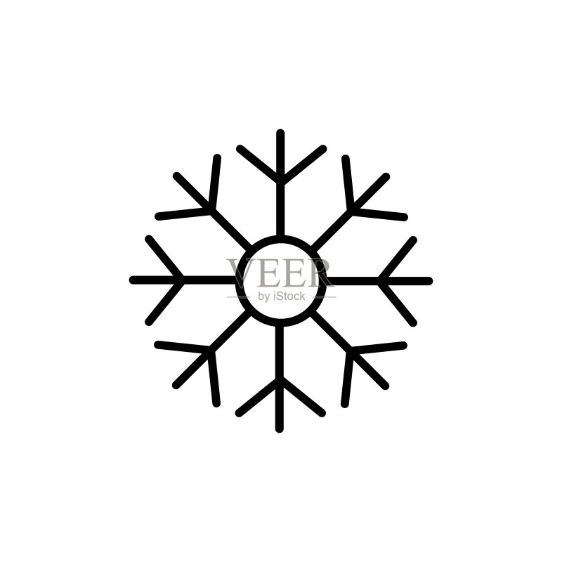 雪花线条图标图标素材