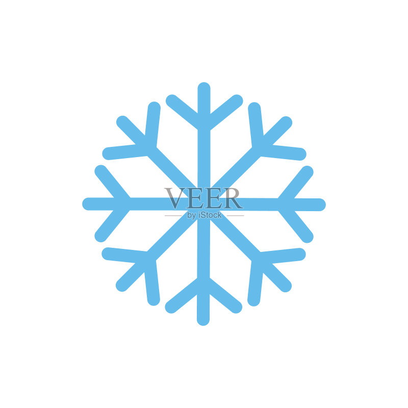 雪花蓝色图标图标素材