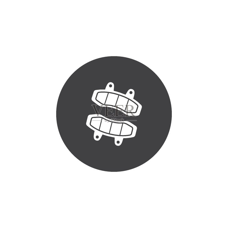 盘式刹车片图标矢量图设计模板图标素材