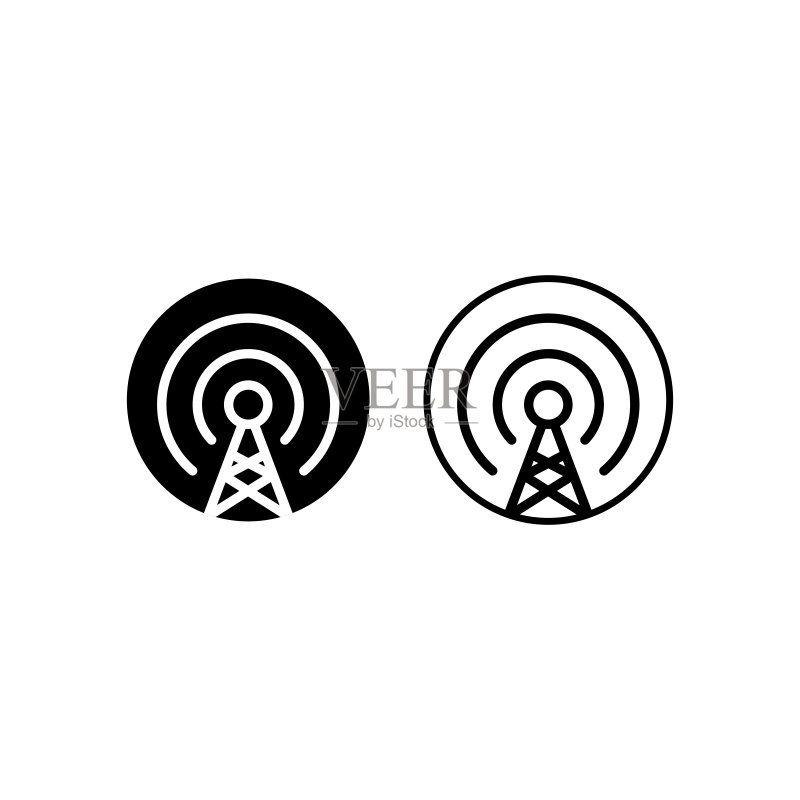 手机信号塔图标图标素材