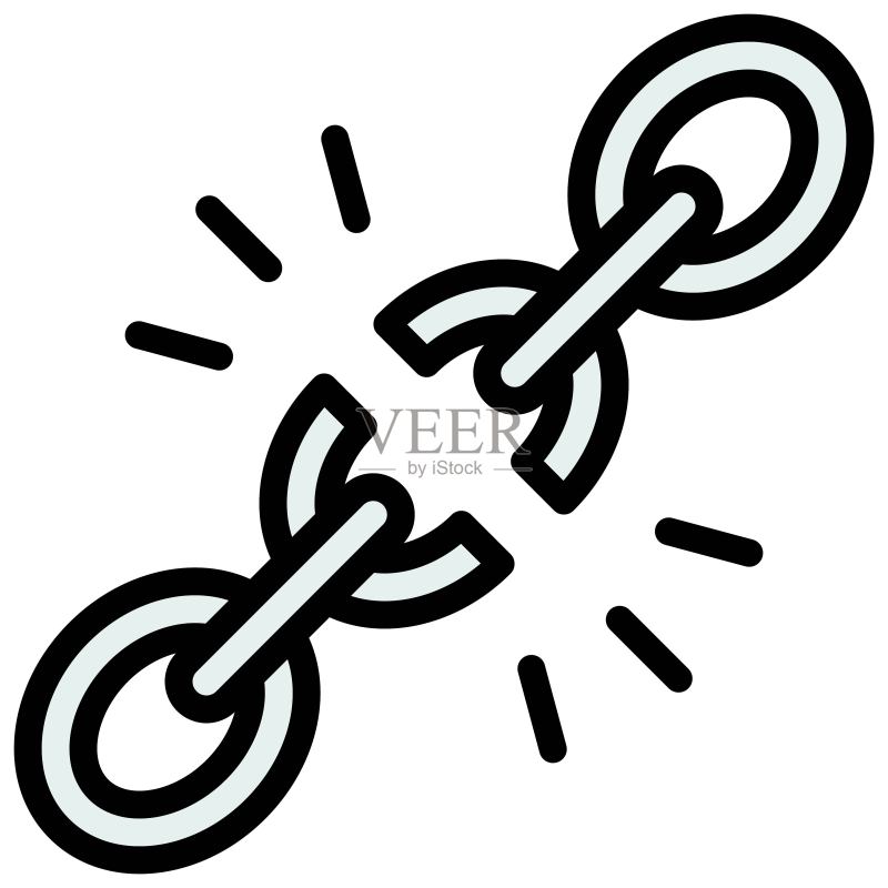 断裂的链条图标,与抗议相关的矢量素材图标素材