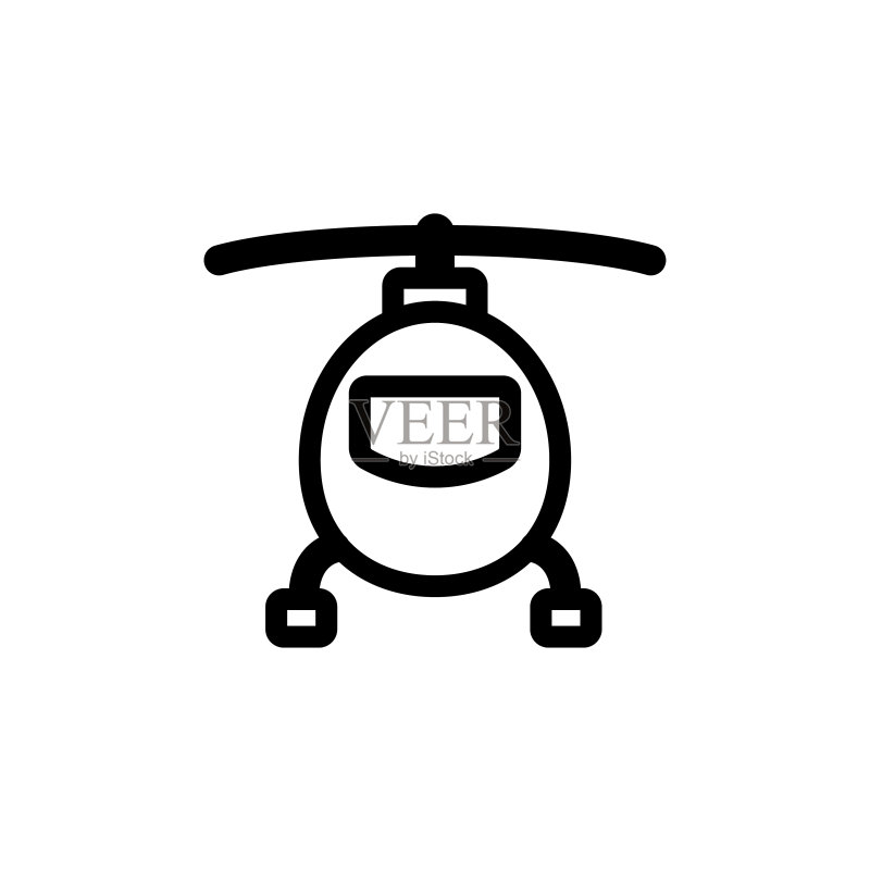 直升机图标Logo插画设计图标素材