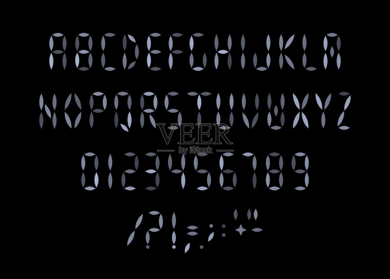 数字时代字母数字符号集图标素材